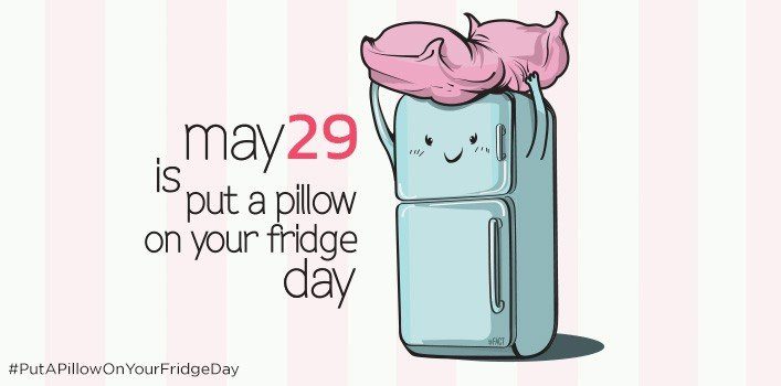 #PutAPillowOnYourFridgeDay