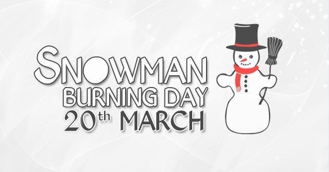 Snowman Burning Day