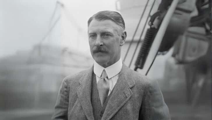 Sir Cecil Chubb in May 1926 on board RMS Aquitania